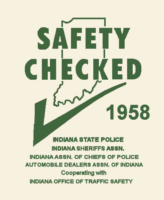 (image for) 1958 Indiana Safety Check INSPECTION Sticker